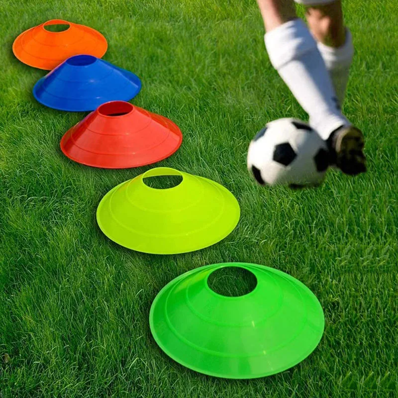 15pcs/25pcs Agility Disc Cone Set Multi Sport Training Space Cones With Plastic Stand Holder Soccer Football Drills Field Marker