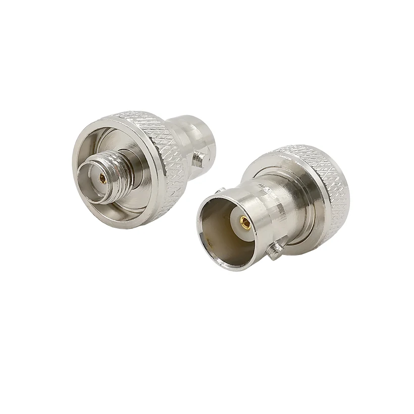 2Pcs RF coaxial SMA female to BNC female connectors intercom walkie-talkie antenna interface adapter