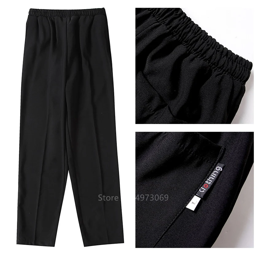 Pantalones sueltos de uniforme de Chef para adultos, ropa de trabajo a rayas para servicio de comida, Cocina, Restaurante, Catering, pantalones de cocinero, M-4XL