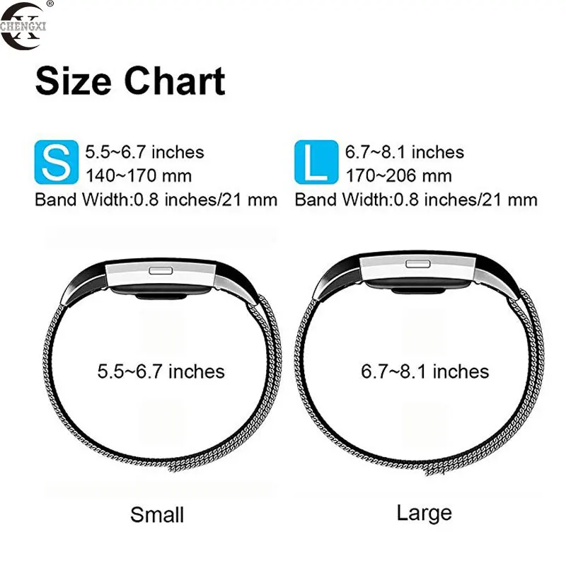 Magnetic Metal Strap For Fitbit Charge 2 Band Replacement Bracelet Wristband For Fitbit Charge 2 Strap Smart Watchband Accessory