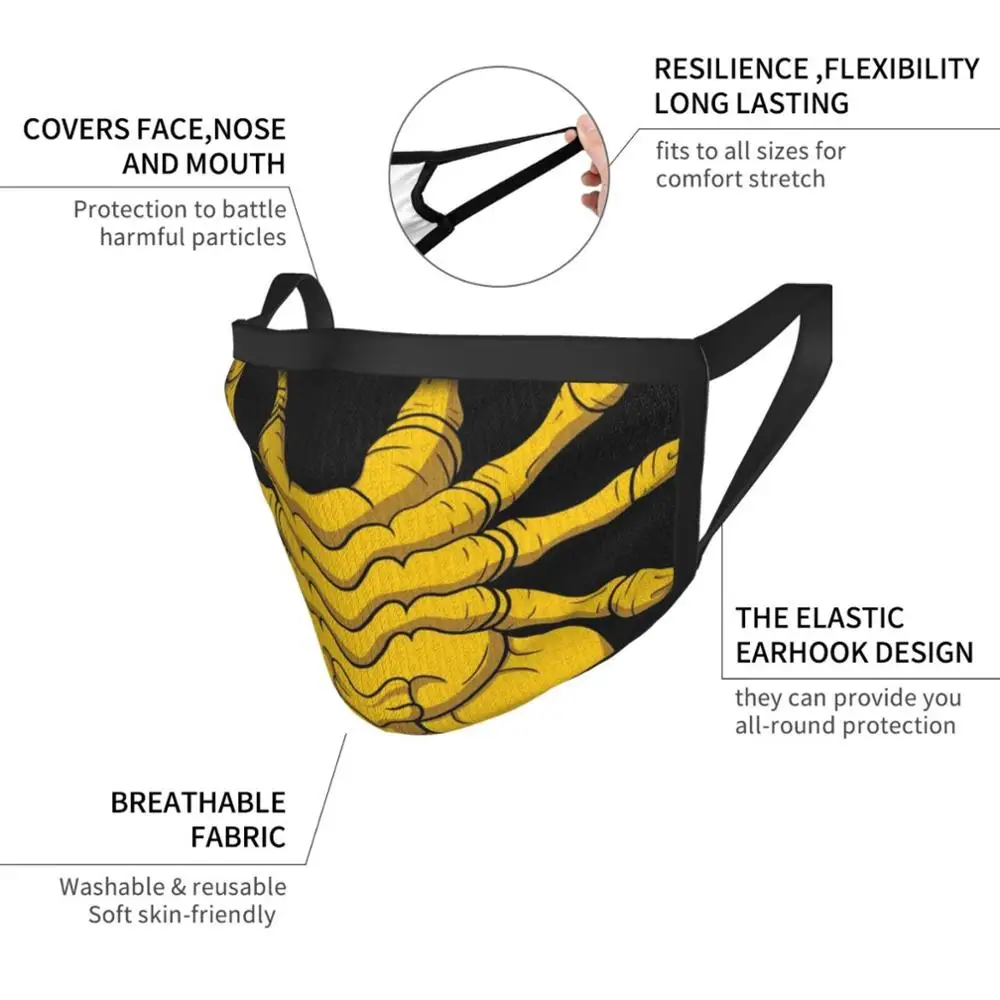 Маска-лицевая маска для взрослых и детей, противопыльная маска-шарф «сделай сам», лицевая маска, лицевая маска, зубы, лицевая маска, лицевая маска для лица Xenomorph Xeno