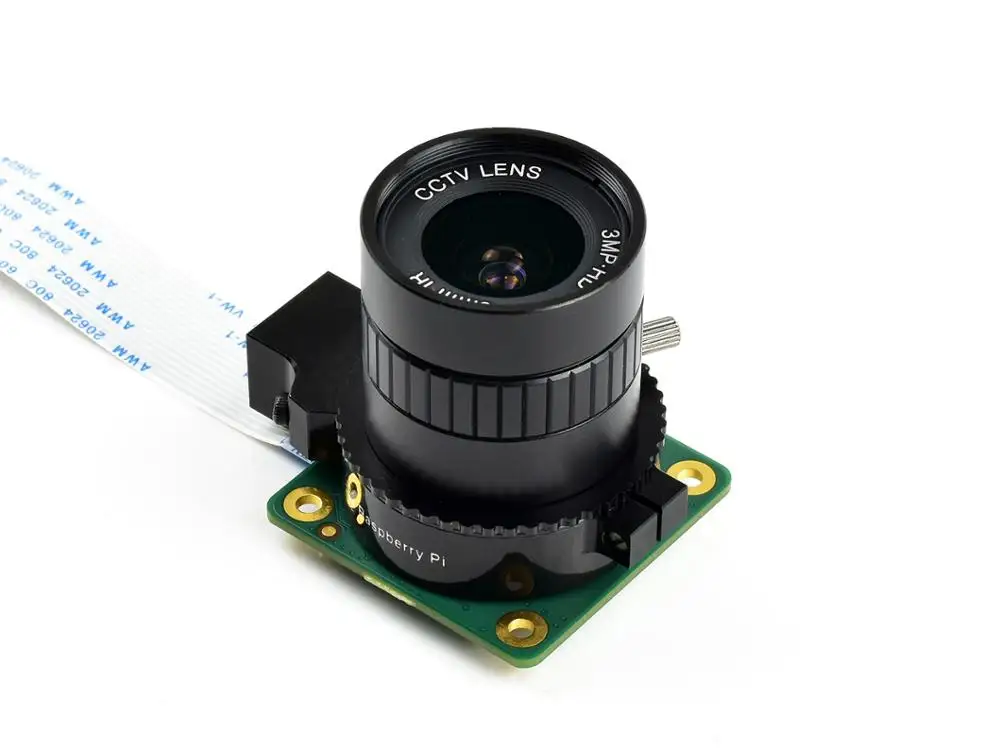 Quality Industrial Wide Angle Lens, 6mm Focal Length, 63° Field Angle, CS-Mount,Compatible With Raspberry Pi High Quality Camera