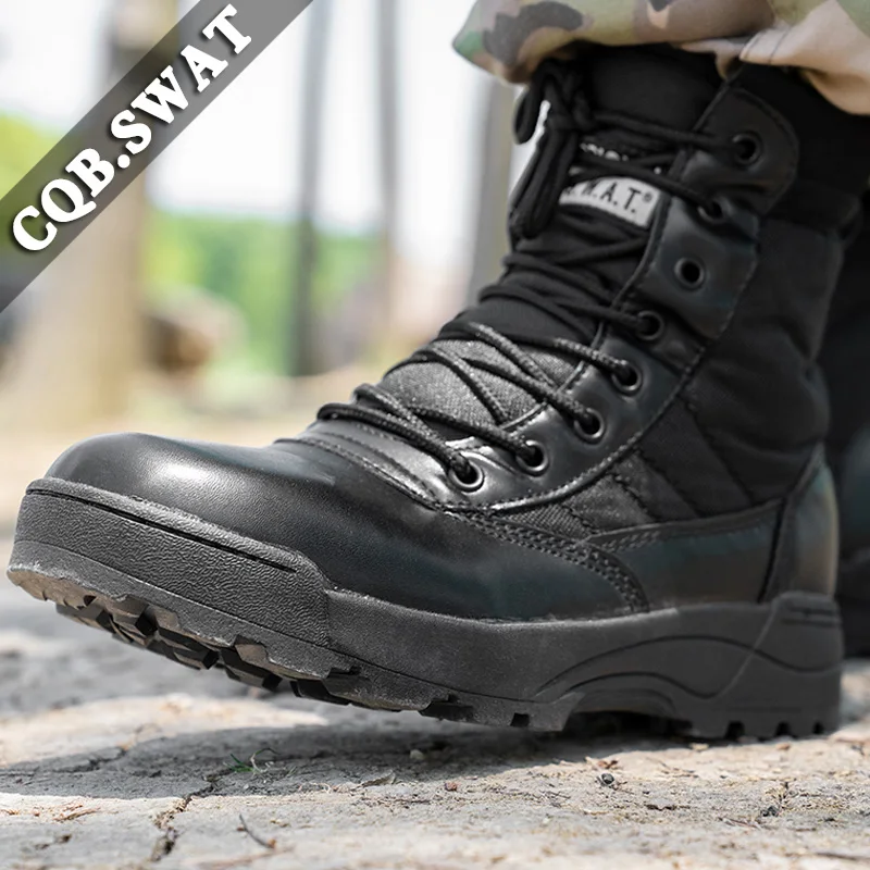 Autumn high top breathable Combat Boots Men's tactical desert land as training wear resistant mountaineering boots