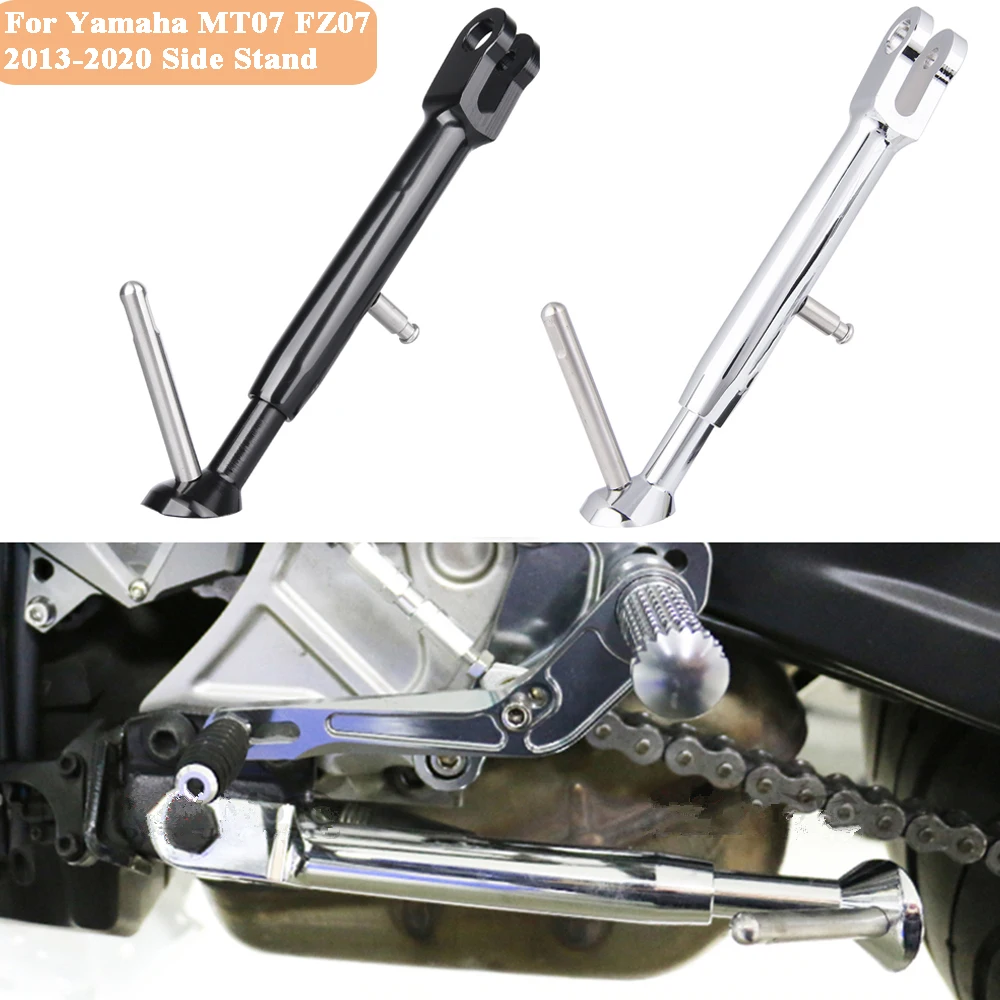 Motorcycle Adjustable Kickstand Foot Side Stand Support For Yamaha  FZ-07 MT07 FZ07 2013-2020 2018 2019 MT 07 Accessories