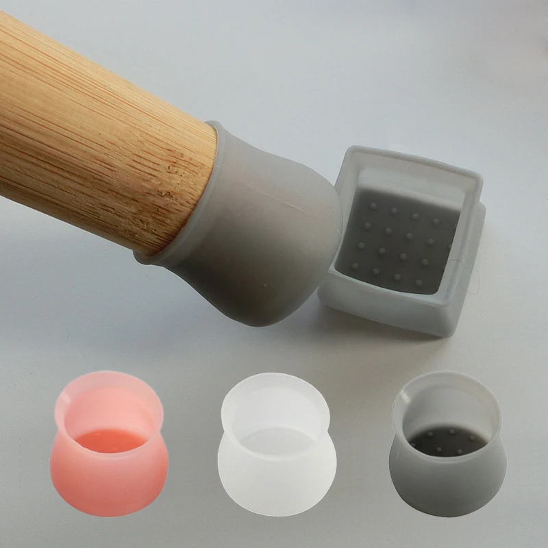 4 pçs/set silicone mesa cadeira perna tampa almofada móveis antiderrapante pés de mesa capa proteção inferior almofadas protetor de piso de madeira