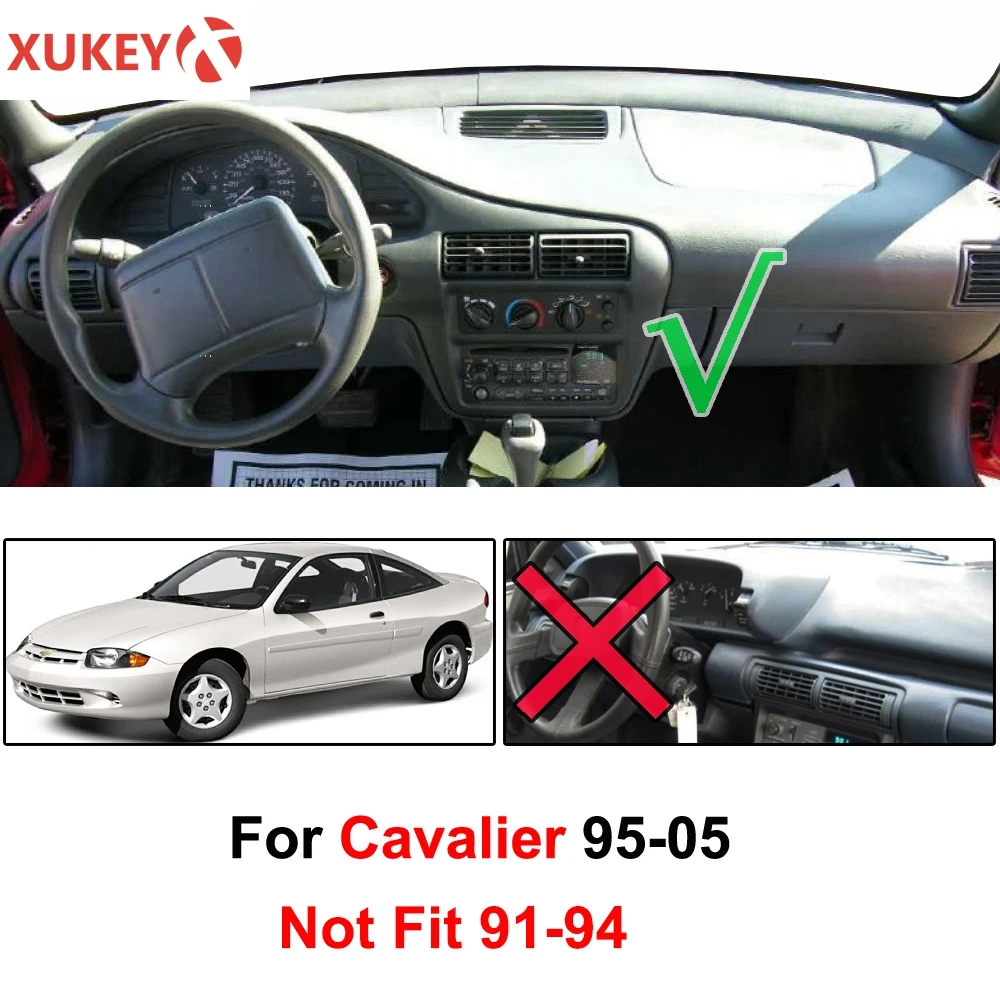 Xukey Dash Cover Mat Dashboard Cover Dashmat For Chevrolet Cavalier 1995 - 2005 MK3 1996 1997 1998 1999 2000 2001 2002