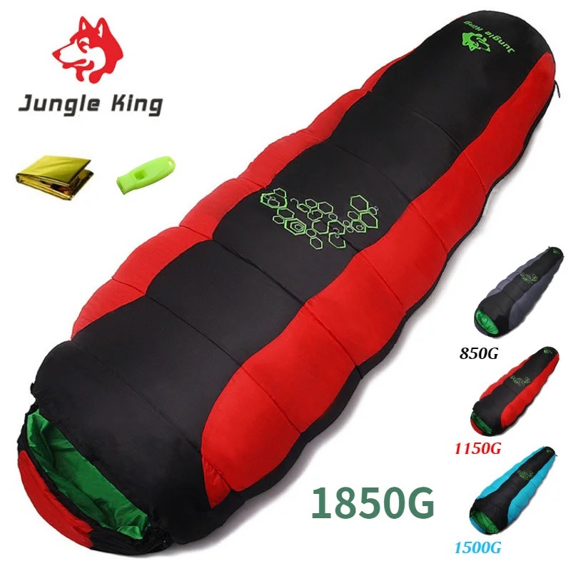 

Jungle King CY0901 Thickening Fill Four Holes Cotton Sleeping Bags Outdoor Camping Mountaineering Camping Mummy Bag Movement