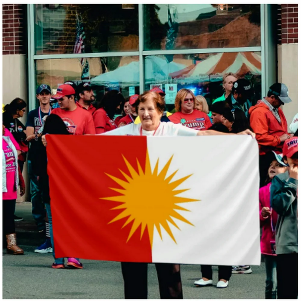 custom flag 90*150cm Yezidi Flag/Yezidische Flagge/Drapeau Yezidi Lalish/Tausi Melek/Ezdi/Ezdixan for Home Decor