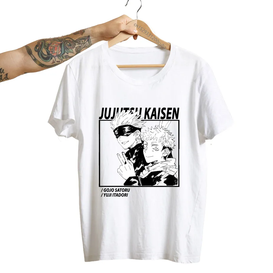 Japanese Manga Itadori Yuji Women T Shirt Girl Kawaii Jujutsu Kaisen Y2k Graphic Tees Fashion Tshirt Summer 90s Tops T-shirt