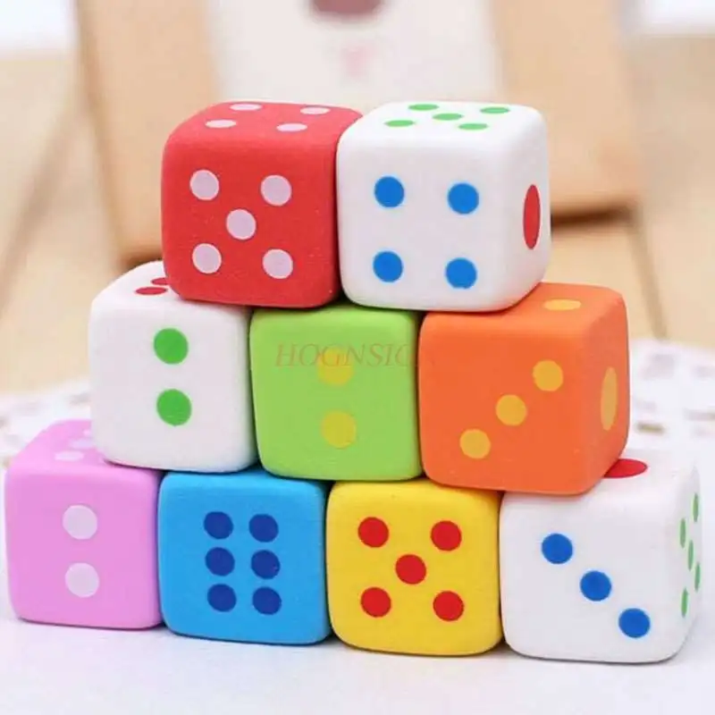 school supplies 1 pcs Dice Eraser Cute Square Eraser Children's Prize Eraser Mini Eraser