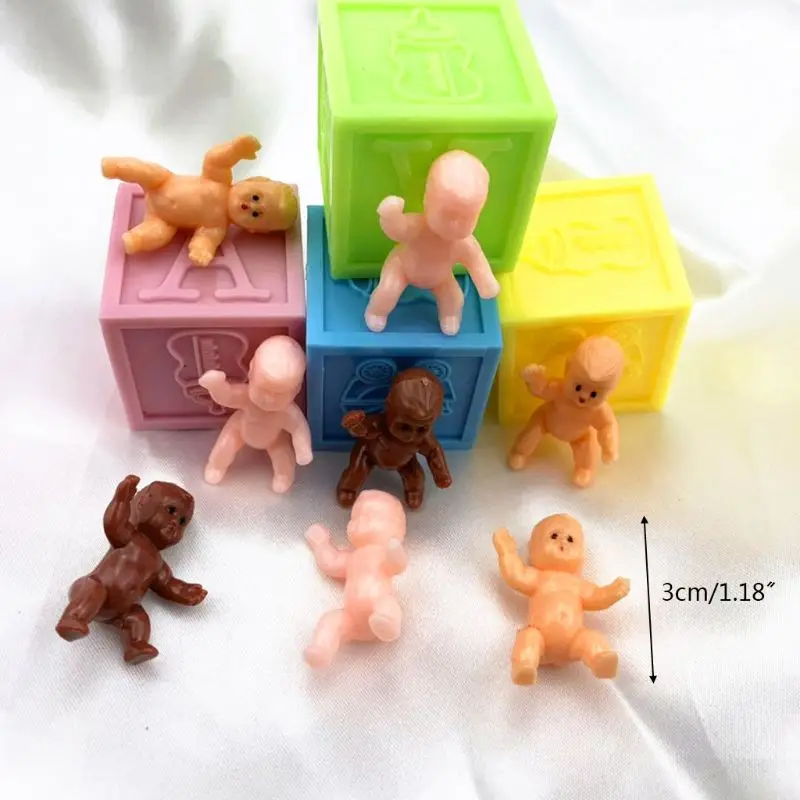 60pcs 1.2" Mini Plastic Bathroom Toys Baby Favor Supplies for Bathtub Baby Shower and Ice Cube Game