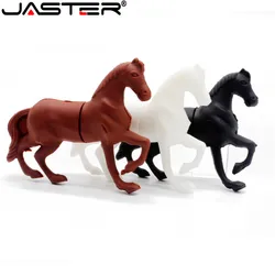 JASTER White horse style usb flash drive pretty cartoon pendrives 8gb 32gb 64gb cute animal memory stick 4gb 16gb pendriver gift