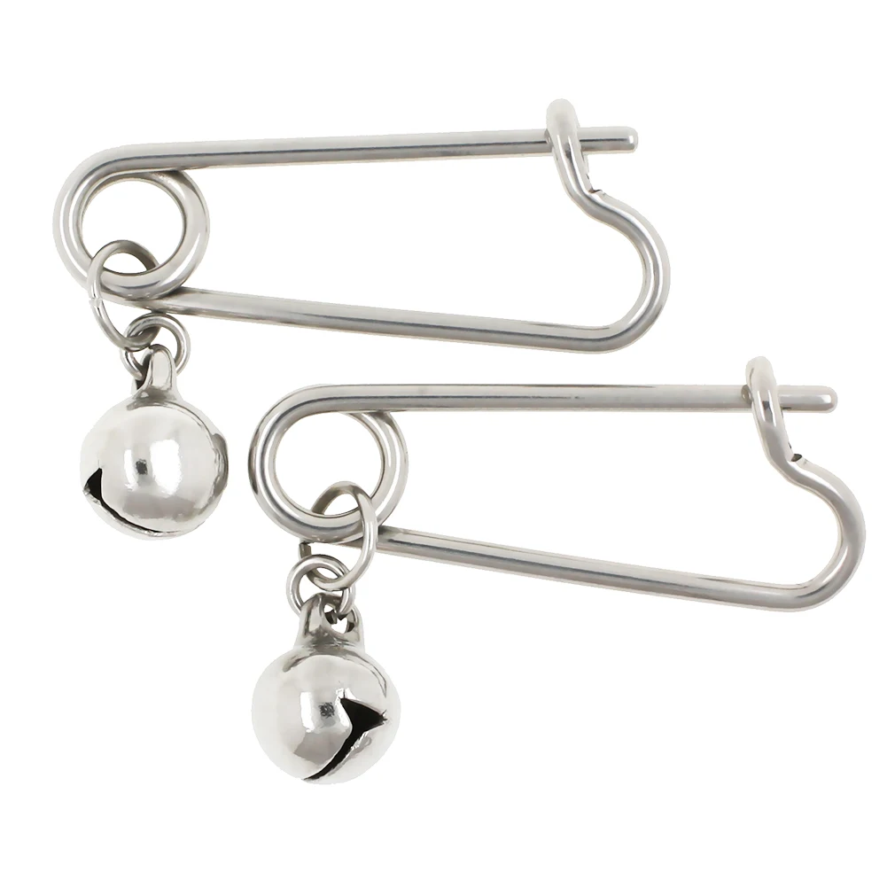JHJT 2PCS Nippel-Langhantelringe 316L Chirurgischer Edelstahl Kleine Glocke Nippel Shied Piercing