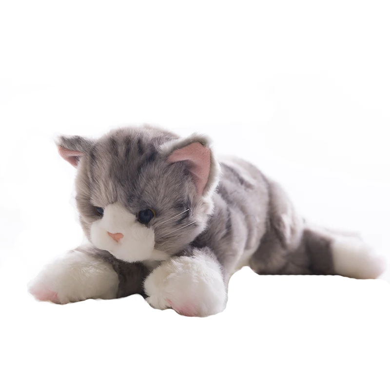 Cute Simulation Cat Plush Toys Realistic Animal Cats Model Dolls for Children Girls Gifts Decorations 20inch 50cm DY50741