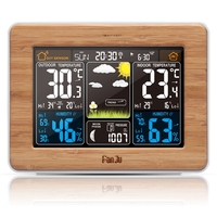 LCD Weather Station In/Outdoor Digital Household Wireless Thermometer Hygrometer Alarm Clock Barometer Weather Forecast Sensor