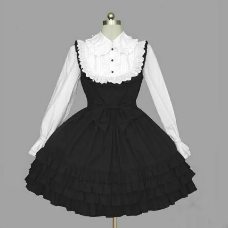 

Ladies Sweet Gothic Lace Ties Lolita Dress Cosplay Costume Tailor-made