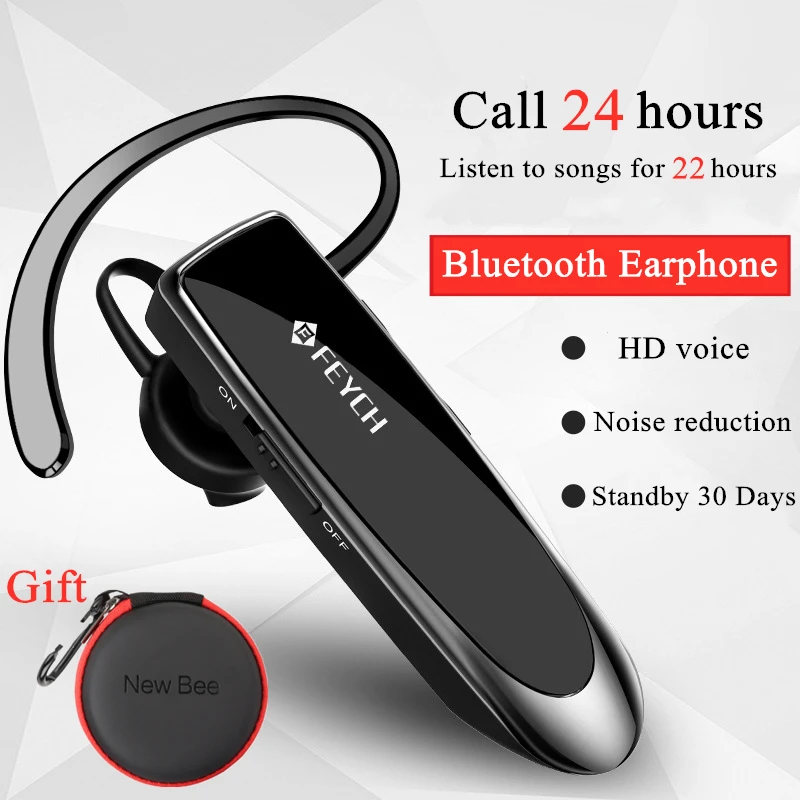 Bluetooth Headset Bluetooth 5.0 Earpiece Handsfree Headphones Mini Wireless Earphone Earbud Earpiece For iPhone xiaomi