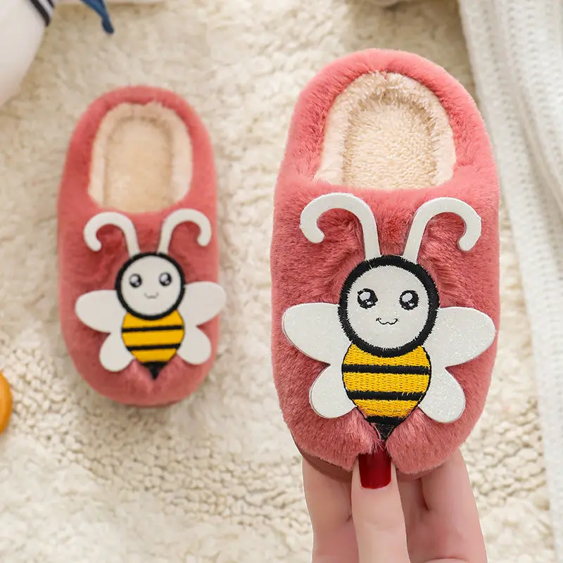 Zapatillas de algodón de dibujos animados para niños y niñas