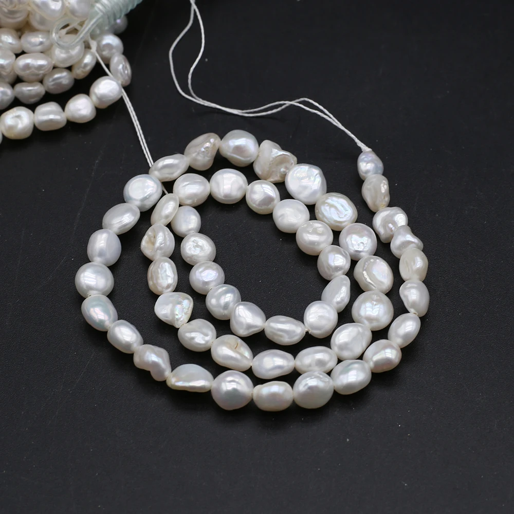 Natural Freshwater Pearl Beads White Irregular Shape Straight Hole Loose Pearls For DIY Charm Bracelet Necklace Jewelry Making