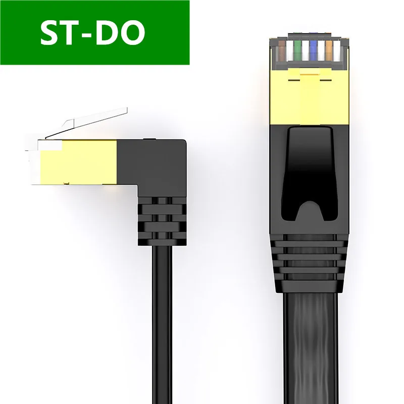 Prosty kabel sieciowy CAT7 RJ45 Ethernet LAN do routera platerowany kabel sieciowy cat 7 8P 8C pozłacana wtyczka