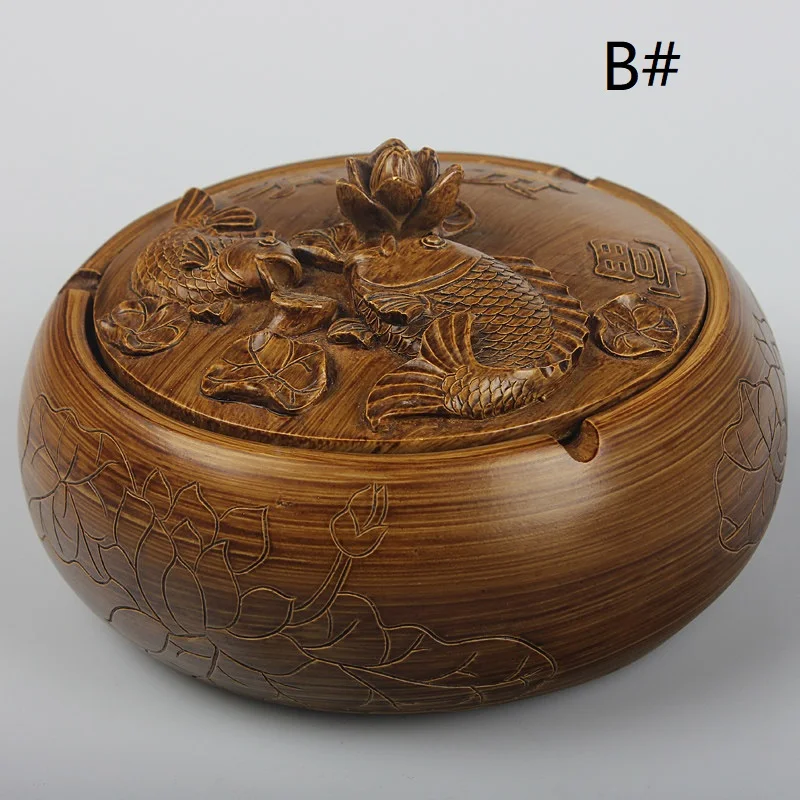 

Creative Chinese wind resin retro multi-functional individual ashtray incense burner furnishing living room office decoration