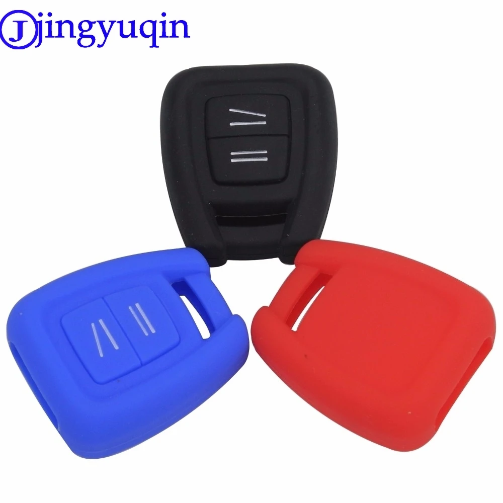 jingyuqin For Vauxhall Opel Holden Astra Zafira Vectra Tigra Omega Signum Frontera Silicone Case 2 Button Remote Car Key Fob