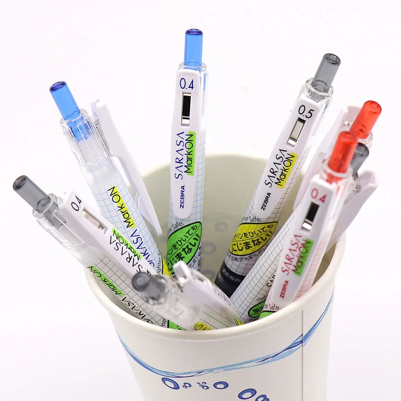 Zebra JJ77 SARASA MARK Gel Pen Super Smooth Pen Quick-drying Grid Pen Body Press Type 0.4 0.5mm