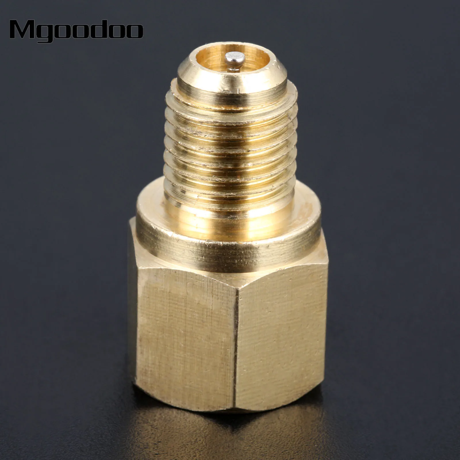 

1Pc R134A Refrigerant Tank/Vacuum Pump Adapter To R12 Fitting Adapter 1/2" Female ACME To 1/4" Male Flare Adaptor W/ Core Brass