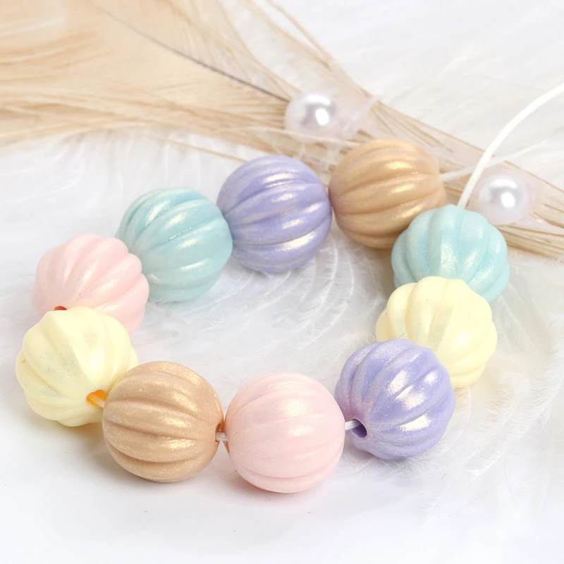 Perles colorées ABS, 20g/50g, Macaron pastèque, accessoires pour vêtements, collier pendentif, fabrication artisanale, Diy