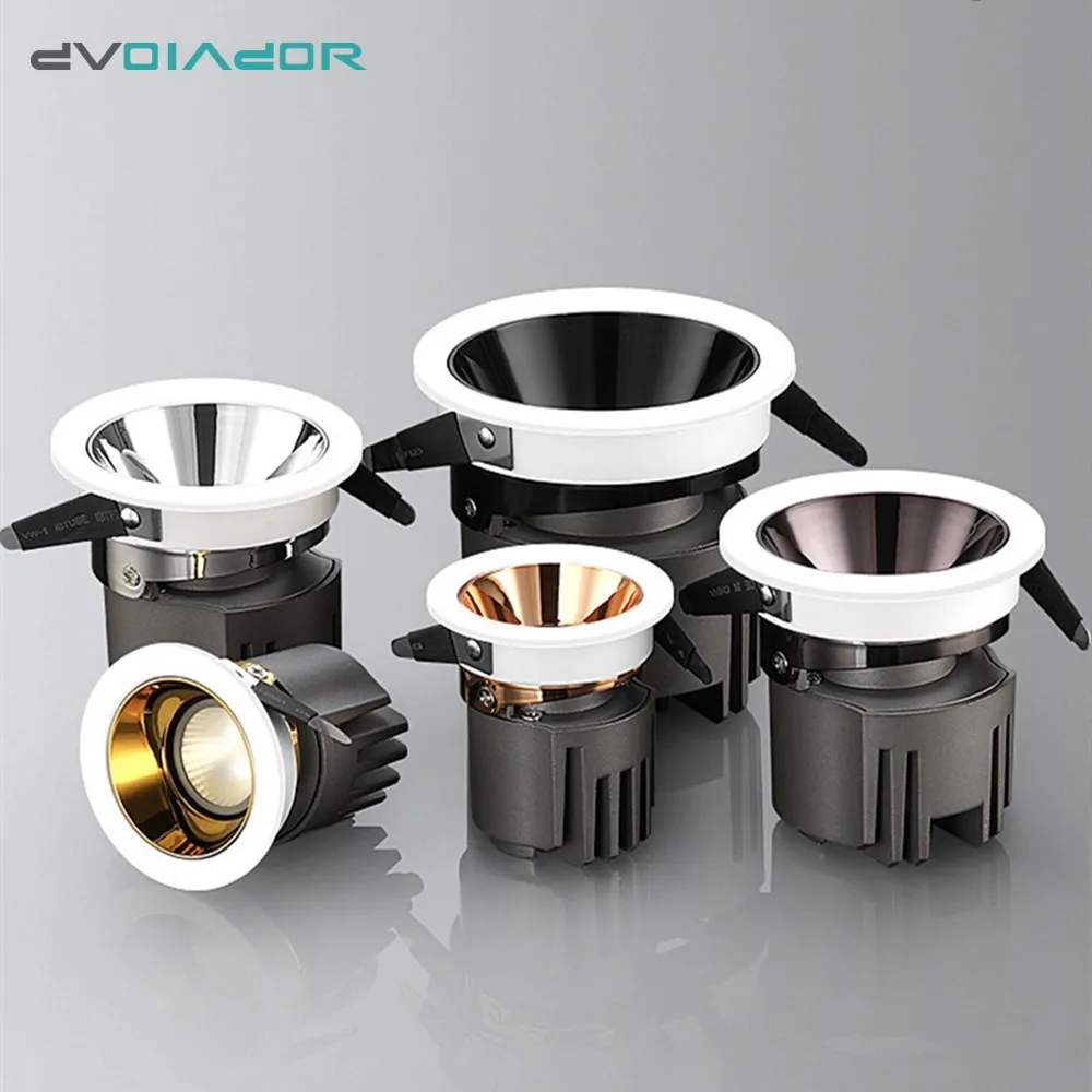 

Встраиваемый светодиодный светильник 18 Вт 15 Вт 7 Вт, антибликовый круглый встраиваемый светильник, 220 В переменного тока, 110 В, Светодиодный прожектор для внутреннего освещения спальни