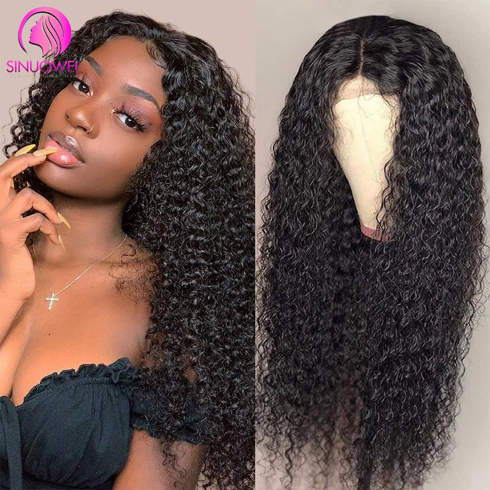 

28 30Inch 13x4 Transparent Lace Frontal Wig Kinky Curly Remy Human Hair Wigs Pre Plucked 4x4 Curly Lace Front Wigs 180 Density