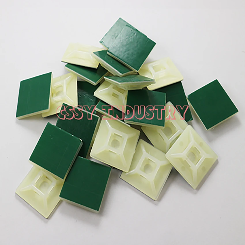 Alicates de montaje autoadhesivos, Base de color verde, 12,5x12,5, 20x20, 22,5x22,5, 25x25, 28x28, 30x30, 40x40mm