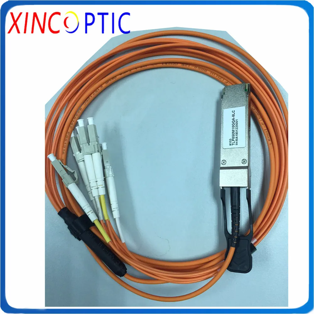 Free Shipping 40G QSFP+ to 4Duplex LC Breakout 1M OM2 AOC Active Optical Cable,40Gbps QSFP+ 8XLC 1M 2M 3M 5M 7M 10M AOC Cable