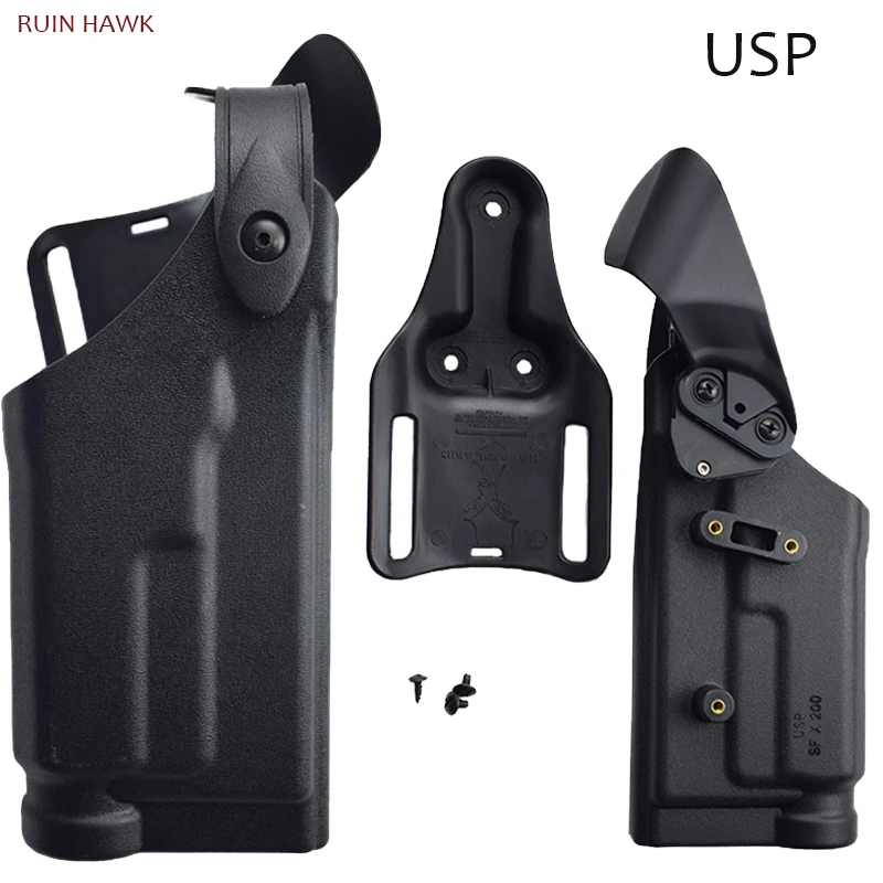 

Military Tactical Accessories HK USP Belt Gun Holster With Flashlight Holster Compact Army Pistol Hunting Equipment