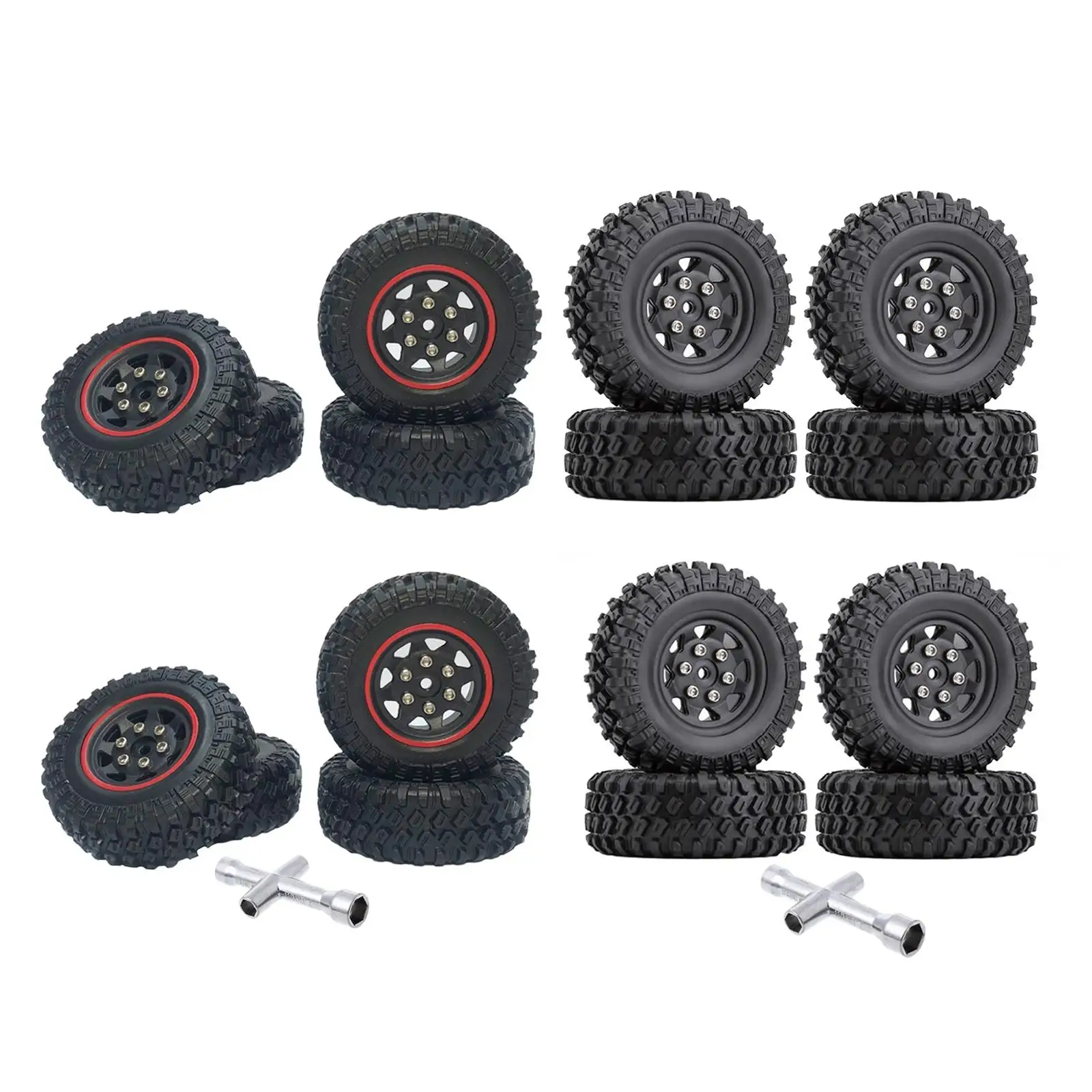 4Pcs 1/16 RC Rubber Tires for Xiaomi Xmykc01cm Jimny RC Hobby Car Vehicles Accessories Parts