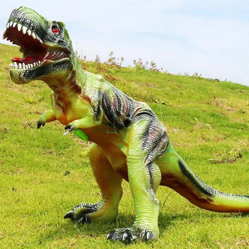 Large Size Dinosaur Shark Model Toys for Kids Tyrannosaurus Rex Soft Puppets Animals Velociraptor Jurassic Worlds Children Gift