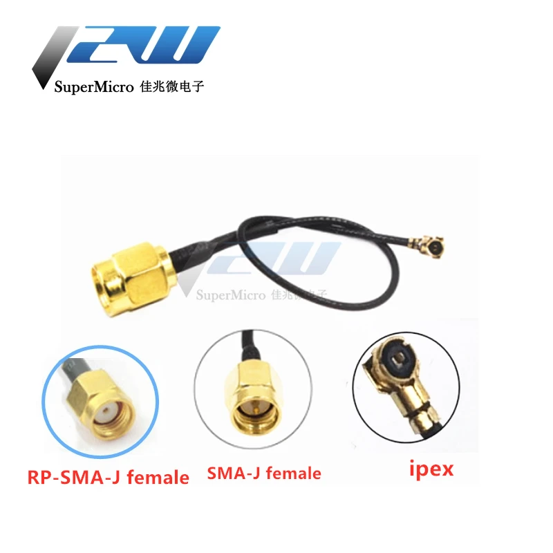 5 Pcs Antenna Converter Cable U FL/IPEX to SMA Male Connector RF1.13 Pigtail SMA Male Cable for IPEX WiFi Antenna Cable RP-SMA-J