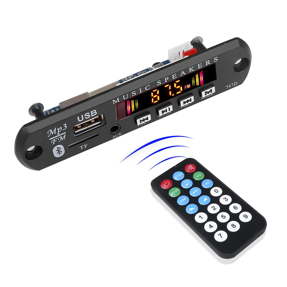 DC Car MP3 Player 12V MP3 WMA Decoder Board Audio Module USB TF Radio Bluetooth5.0 Wireless Music With Power Protection For Car