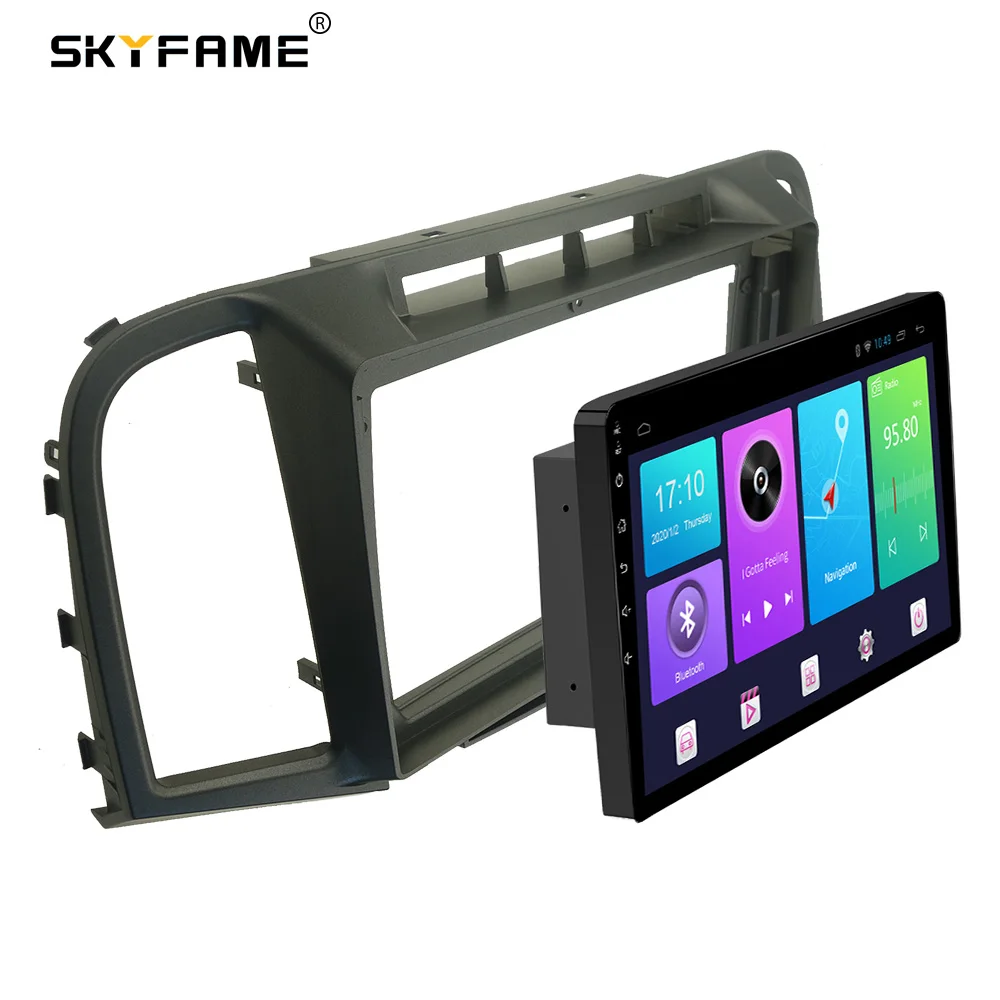 SKYFAME Adaptador de estrutura de fáscia para carro Kit de painel de montagem de rádio Android para Toyota Venza AV10