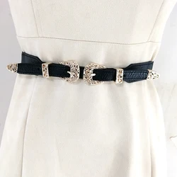 Elastische Corset Riem Vrouwelijke Vintage Holle Gesp Punk Gothic Riemen Voor Vrouwen Stretch Cumberbanden Designer Jurk Tailleband
