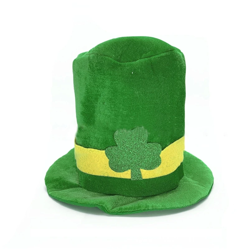 Cappello da stufa Unisex cappello a cilindro in sciamano irlandese cappello Leprechaun cappello verde irlandese per Accessori Costume Patrick Day