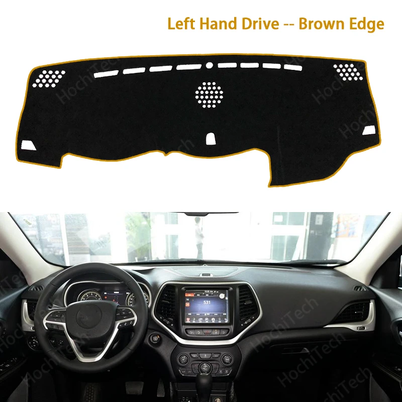 Car Inner Dashboard Cover Capet Cape for Jeep Cherokee KL 2014 -2019 Dashmat Sunshade Pad Cover Dash Mat