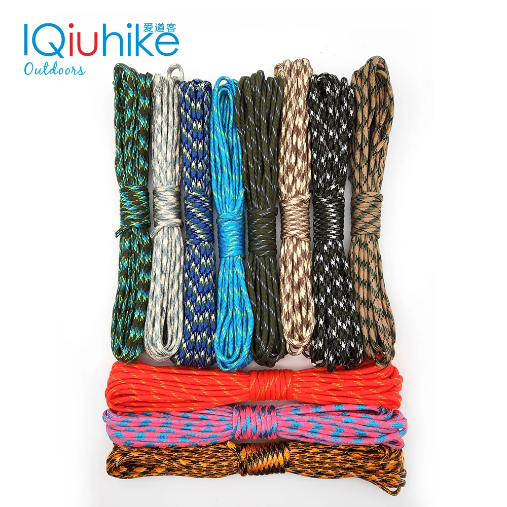 100FT Camouflage Paracord 550 Parachute Cord Lanyard Mil Spec Type III 7 Strand Camping Survival Equipment Tents Rope