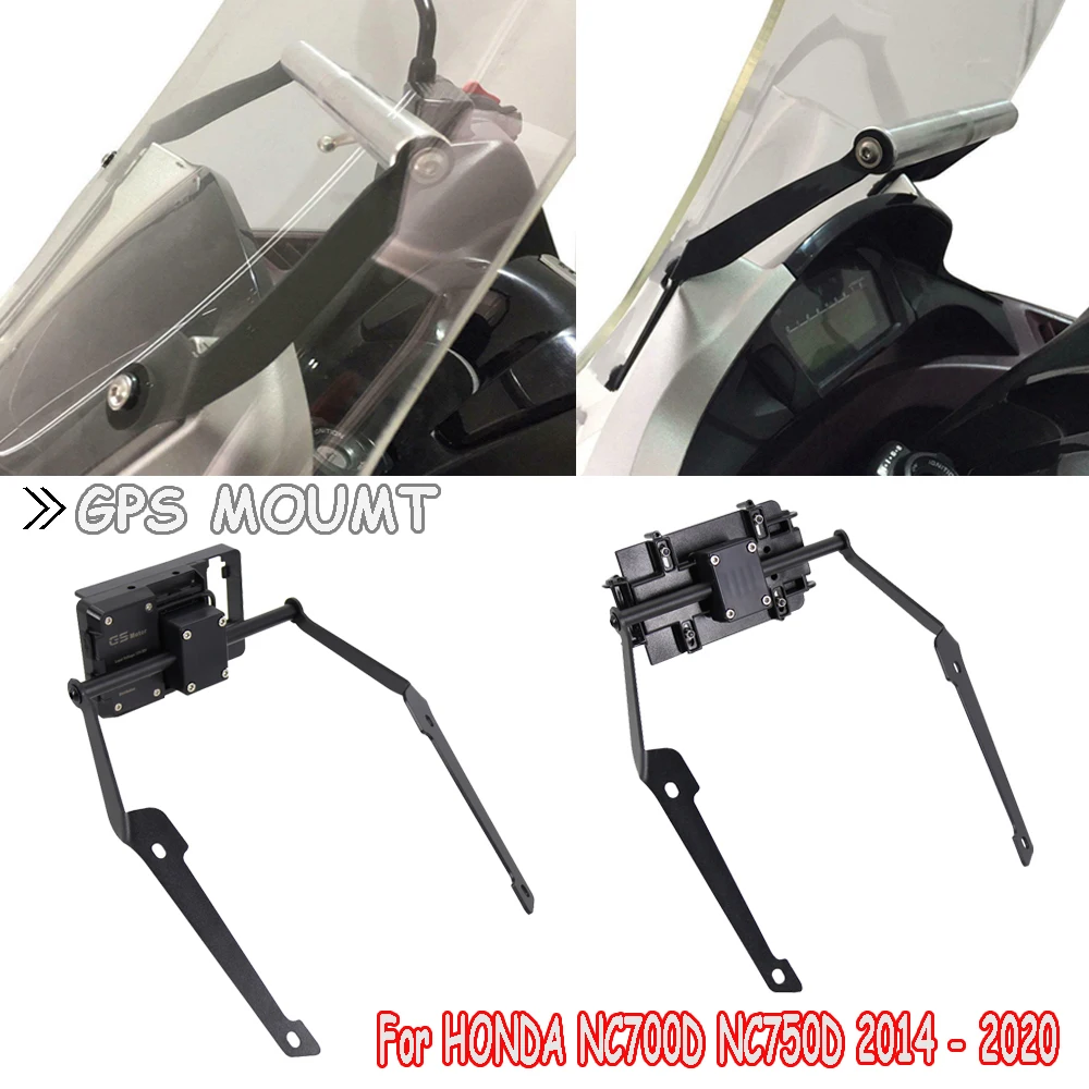 

Motorcycle For HONDA NC750D NC 750D NC750 D Front Phone Stand Holder Smartphone Phone GPS Navigaton Plate Bracket 2014-2020