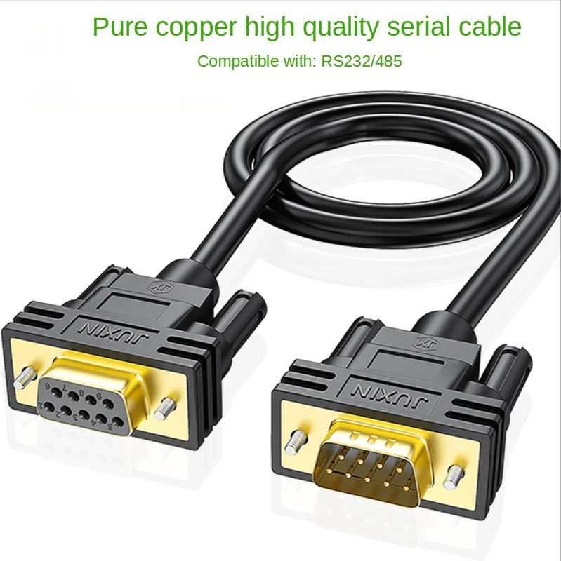 Juxin DB9 serial port cable RS232 connecting line male to male and female to female  9-pin COM port line direct cross 485