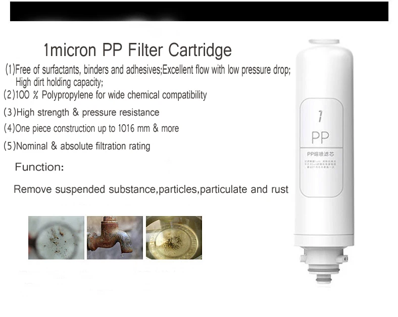 Специальный ввинчивающийся порт, картридж фильтра PPF (1 микрон), водяной фильтр, полипропиленовая свеча/ПП хлопок специально для NSW-CWF401M3/ NSW-CWF401M1
