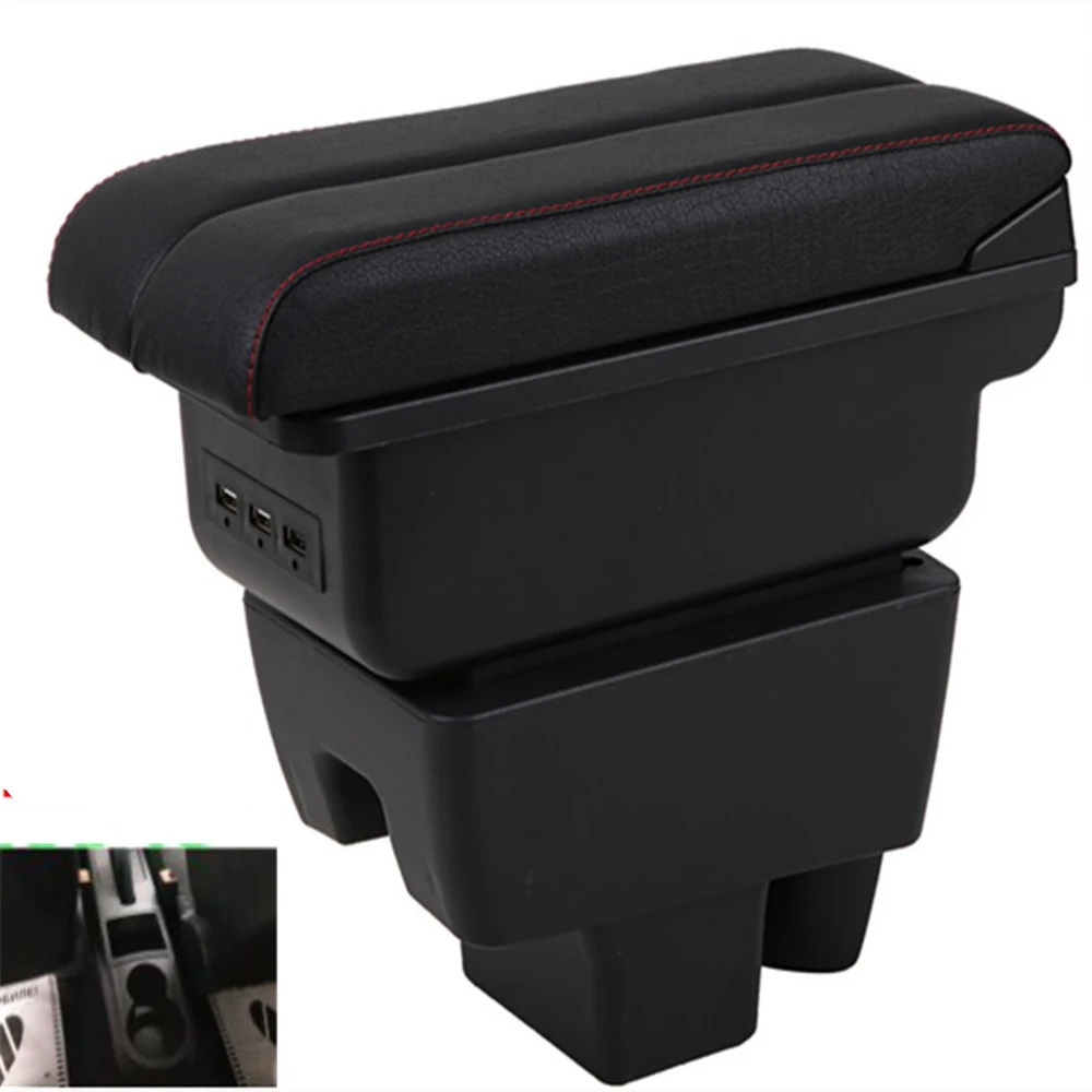 

For Skoda Rapid armrest box central content box interior Rapid Armrests Storage car-styling accessories part with USB