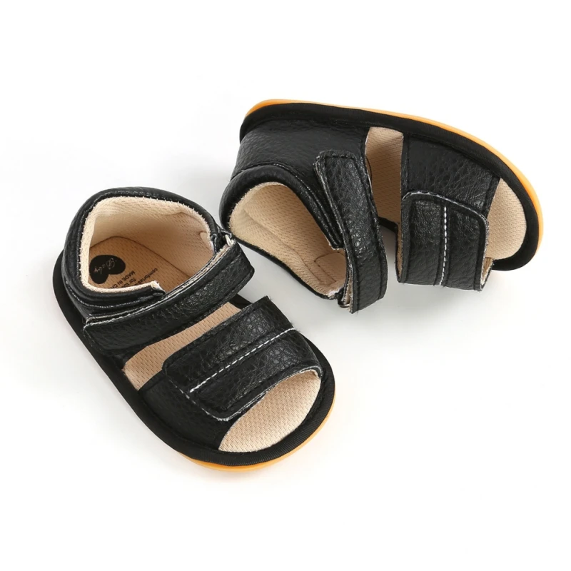 Baby Summer Sandals For 0-18 Months Boy Girl Slippers Non-slip Beach Shoes Toddler Kids First Walkers PU Leather Shoes