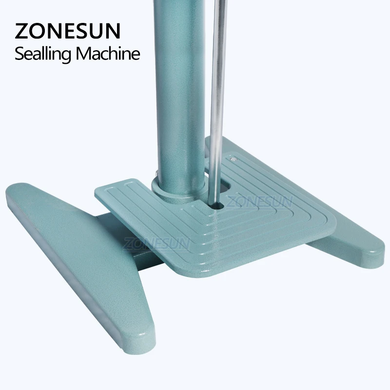 ZONESUN Pneumatic Foot Pedal Heat Sealing Machine Dry/Wet Aluminum Foil Plastic Bag Heating Sealer Food Beverage Machinery