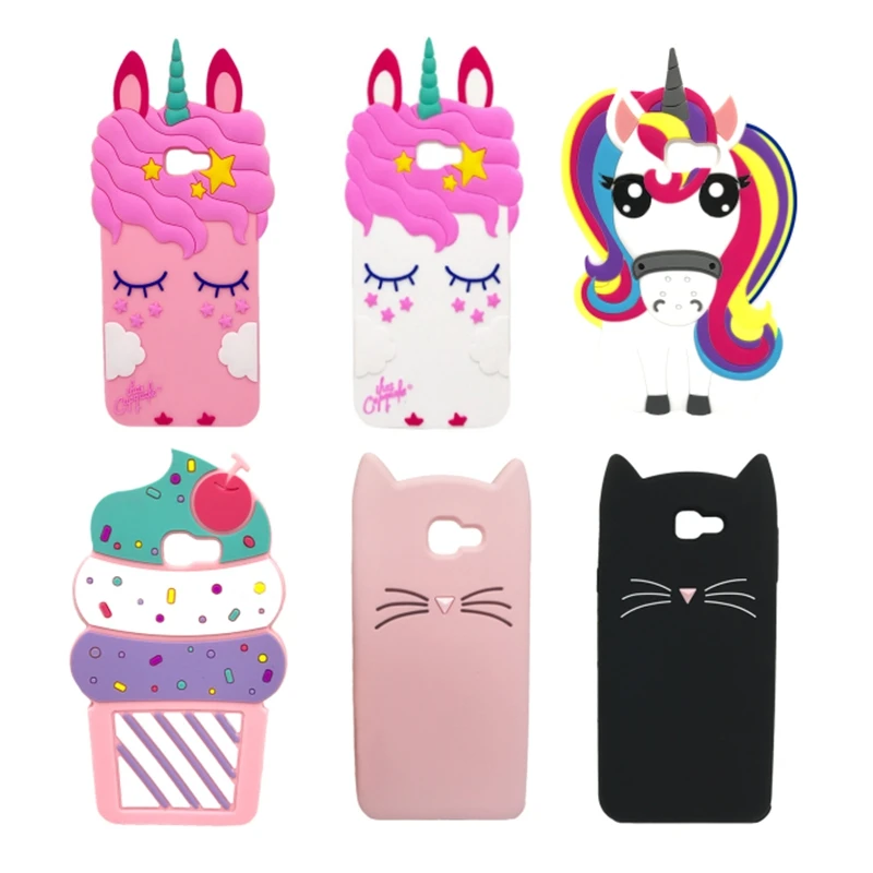 

Cute 3D Cartoon Unicorn Cat Soft Silicone Phone Case For Samsung Galaxy 2016 on 5 on5 J5 Prime on 7 on7 J7 Prime Back Cover Bags